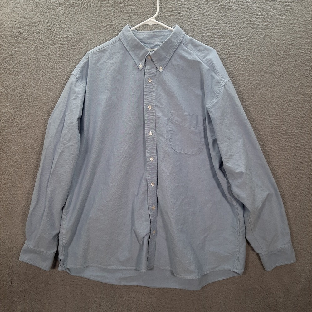 Old Navy Shirt Adult 2XL XXL Blue Long Sleeve Business Casual Preppy‎ Workwear